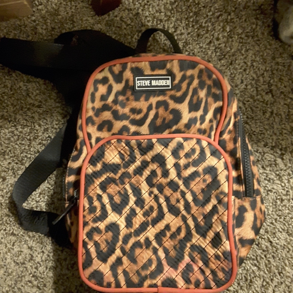 Steve Madden Leopard Print Backpack